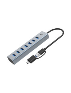 Conceptronic HUBBIES21GP hub de interfaz USB 3.2 Gen 1 (3.1 Gen 1) Type-A 5000 Mbit s Gris 2