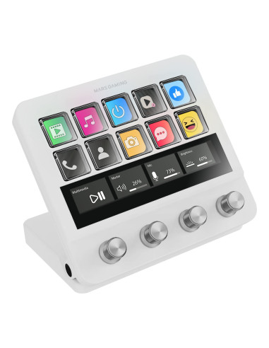 Mars Gaming MS-DPROW Blanco 10 botones
