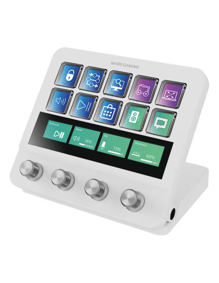 Mars Gaming MS-DPROW Blanco 10 botones