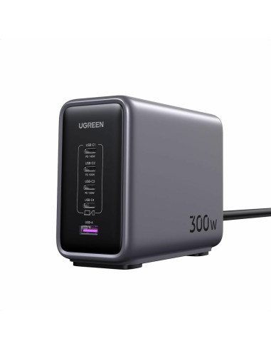 Ugreen 90903B cargador de dispositivo móvil Universal Negro, Gris Corriente alterna Carga rápida Interior
