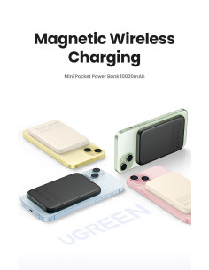 Ugreen 25208 batería externa 10000 mAh Cargador inalámbrico Beige 2