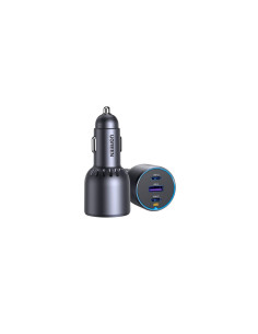 Ugreen 75W 3-Port Fast Car Charg gray Ordenador portátil, Teléfono móvil, Reloj inteligente, Tableta, Teléfono Gris Encendedor