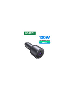Ugreen 130W 3-Port Fast Car Char gray Auriculares, Ordenador portátil, Teléfono móvil, Portátil, Batería portátil, Teléfono 2