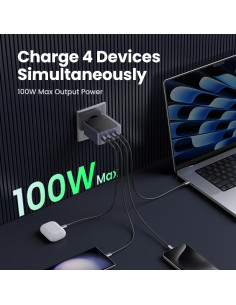 Ugreen Nexode S 100W 4-Port GaN Fast Charger EU gray Ordenador portátil, Teléfono móvil, Portátil, Batería portátil, Tableta 2
