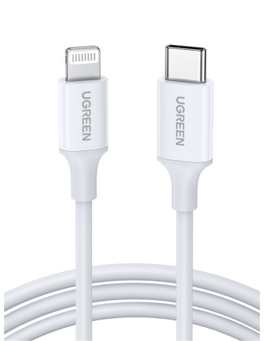 Ugreen 10493 cable de conector Lightning 1 m Blanco