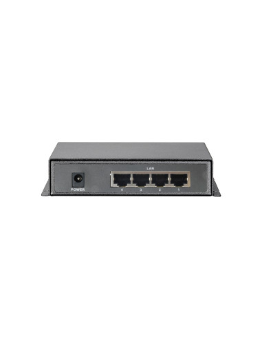 LevelOne Switch Fast Ethernet PoE de 5 puertos, 4 Puertos PoE, 120W