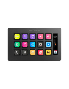 Mars Gaming MSD-ONE, Control Deck Slim, 15 Teclas LCD Personalizables, Pantalla LCD Ampliada, Software de Control y Plug-ins, 2