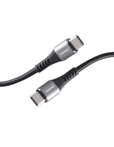 Intenso Cable de carga datos USB-C C315C, 1,5 m, carga rápida hasta 60 vatios, negro