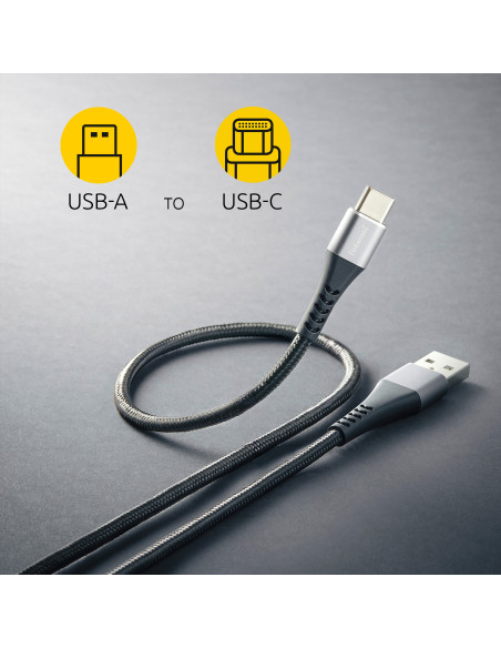Intenso Cable de carga datos USB-C A315C, 1,5 m, carga rápida hasta 60 vatios, negro