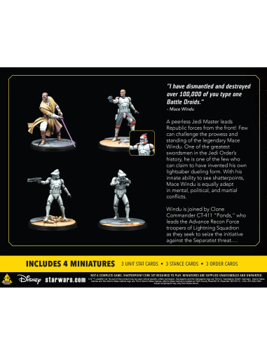 Asmodee Star Wars  Shatterpoint - This Party's Over  Mace Windu Squad Pack Figura