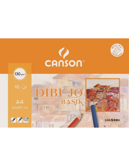 Canson Dibujo Basik Arte de papel 10 hojas