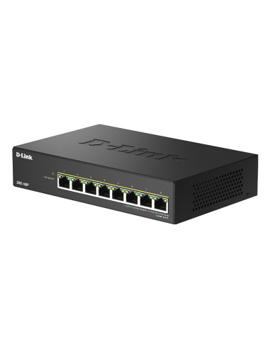 D-Link DMS-108P E switch No administrado 2.5G Ethernet (100 1000 2500) Energía sobre Ethernet (PoE) Negro