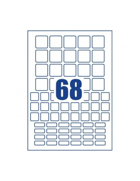 Avery AM00SA4 etiqueta autoadhesiva Plaza Permanente Transparente 680 pieza(s)