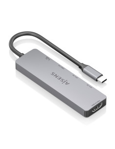 AISENS USB-C Dock 5 en 1, USB-C a 1xHDMI 2xUSB-A 1xUSB-C 1xUSB-C PD, Gris, 15cm 2