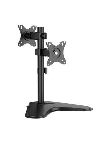 AISENS Soporte de Mesa Eco Inclinable y Rotable para 2 Monitores POS 8kg de 17"-32", Negro