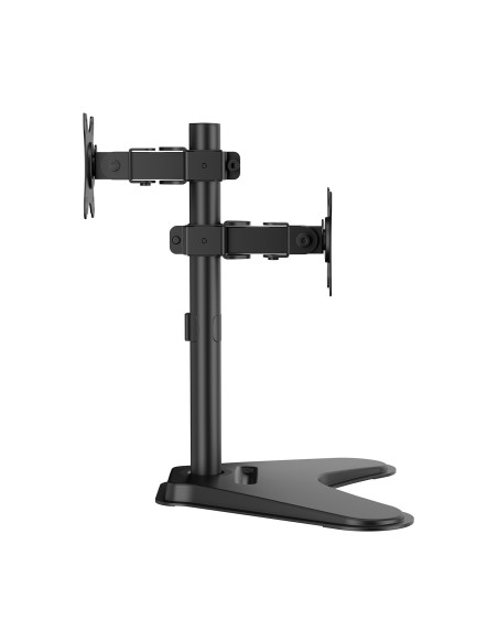 AISENS Soporte de Mesa Eco Inclinable y Rotable para 2 Monitores POS 8kg de 17"-32", Negro