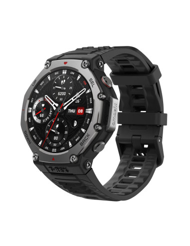 Amazfit T-Rex 3 3,81 cm (1.5") AMOLED 48.5 mm Digital 480 x 480 Pixeles Pantalla táctil Negro Wifi GPS (satélite)