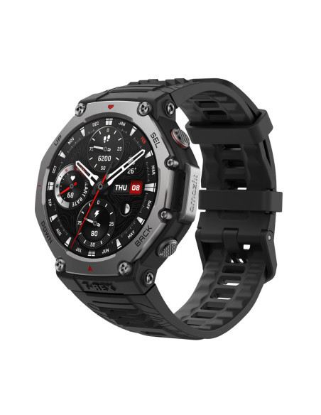 Amazfit T-Rex 3 3,81 cm (1.5") AMOLED 48.5 mm Digital 480 x 480 Pixeles Pantalla táctil Negro Wifi GPS (satélite)