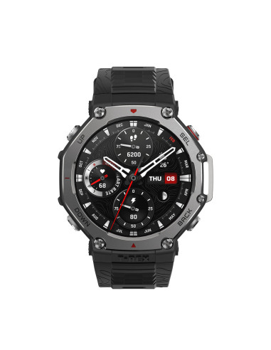 Amazfit T-Rex 3 3,81 cm (1.5") AMOLED 48.5 mm Digital 480 x 480 Pixeles Pantalla táctil Negro Wifi GPS (satélite)
