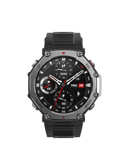 Amazfit T-Rex 3 3,81 cm (1.5") AMOLED 48.5 mm Digital 480 x 480 Pixeles Pantalla táctil Negro Wifi GPS (satélite)