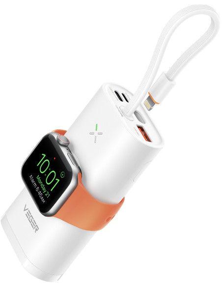VEGER MagFan VG-W1162S 10000mAh powerbank PD20W Magnetic Wireless charging for iWatch