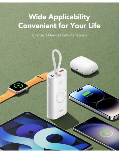 VEGER MagFan VG-W1162S 10000mAh powerbank PD20W Magnetic Wireless charging for iWatch