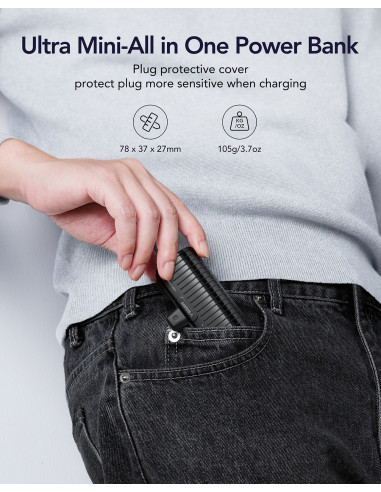 VEGER PLUGON-C VG-W0558 PRO 5000 Powerbank Type-C Bulit-in with KickStand