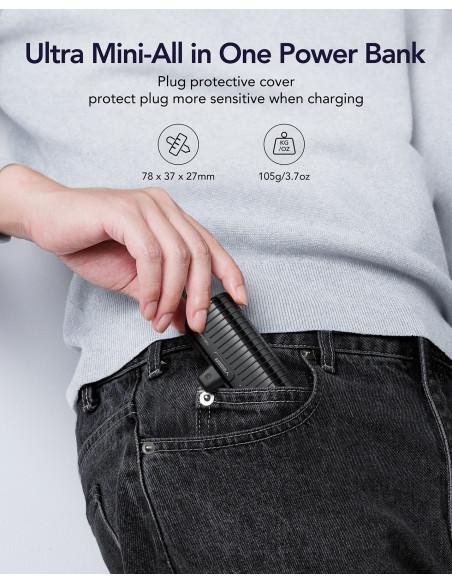 VEGER PLUGON-C VG-W0558 PRO 5000 Powerbank Type-C Bulit-in with KickStand