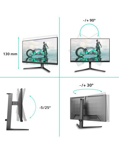 Philips Evnia 3000 27M2N3800A 00 pantalla para PC 68,6 cm (27") 3840 x 2160 Pixeles 4K Ultra HD LCD Gris