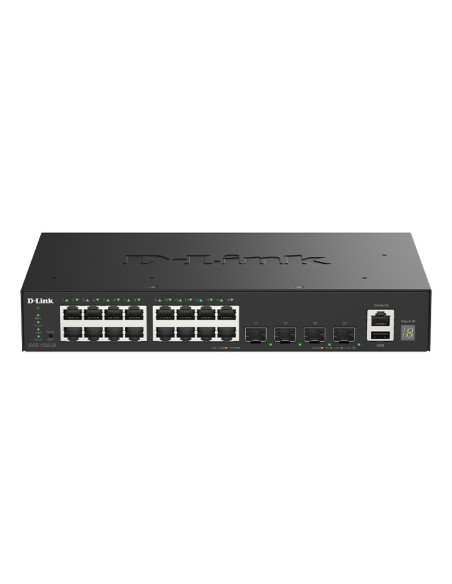 D-Link DGS-1530-20 E switch Gestionado L2 Gigabit Ethernet (10 100 1000) Negro