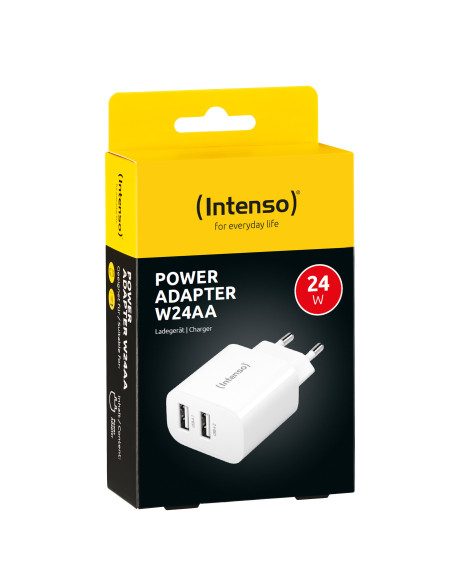 Intenso POWER ADAPTER 2XUSB-A 7802412 Universal Blanco Corriente alterna Interior