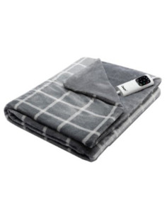 Daga 16874 manta eléctrica y almohadilla 150 W Gris, Blanco Tela, Terciopelo