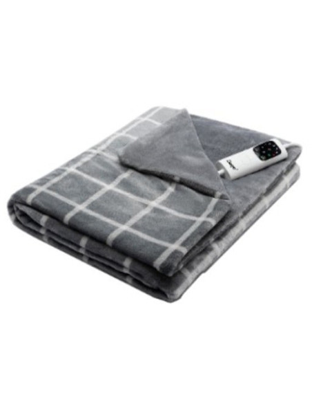 Daga 16874 manta eléctrica y almohadilla 150 W Gris, Blanco Tela, Terciopelo