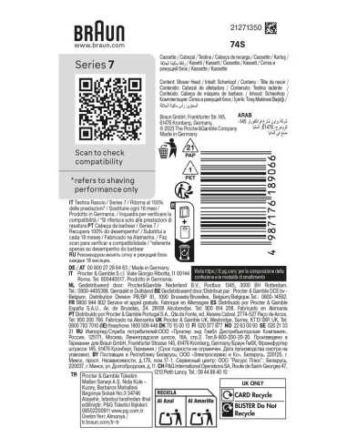 Braun Series 7 74 S Cabezal para afeitado