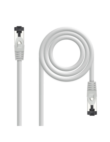 Nanocable Cable de Red Latiguillo Cat.8.1 2GHz LSZH SSTP AWG26, Gris, 30 cm
