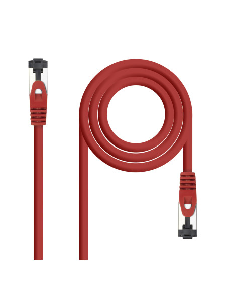 Nanocable Cable de Red Latiguillo Cat.8.1 2GHz LSZH SSTP AWG26, Rojo, 1 m