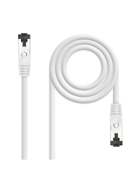 Nanocable Cable de Red Latiguillo Cat.8.1 2GHz LSZH SSTP AWG26, Blanco, 1 m