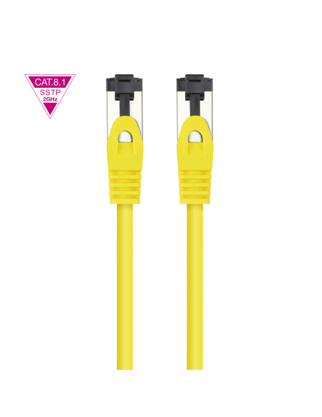 Nanocable Cable de Red Latiguillo Cat.8.1 2GHz LSZH SSTP AWG26, Amarillo, 1 m
