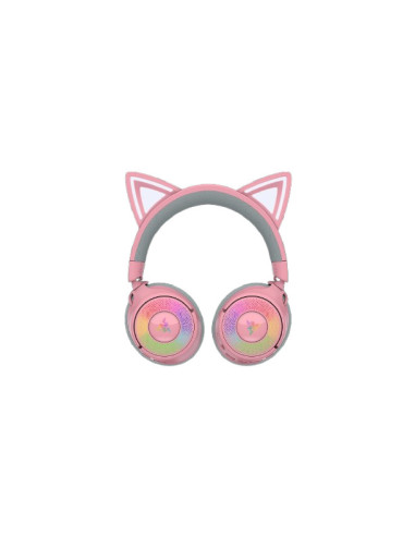 Razer Kraken Kitty V3 Pro - Quartz Auriculares Inalámbrico y alámbrico Diadema Juego USB tipo A Bluetooth Rosa