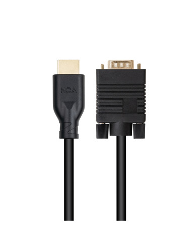 Nanocable Cable conversor VGA M a HDMI M, Negro, 1.8m