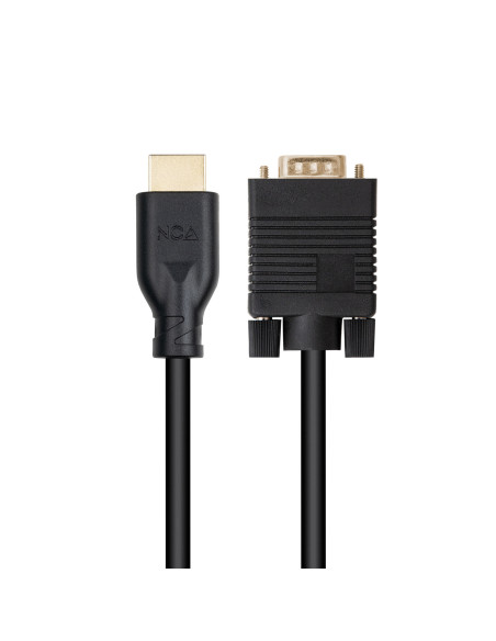 Nanocable Cable conversor VGA M a HDMI M, Negro, 1.8m