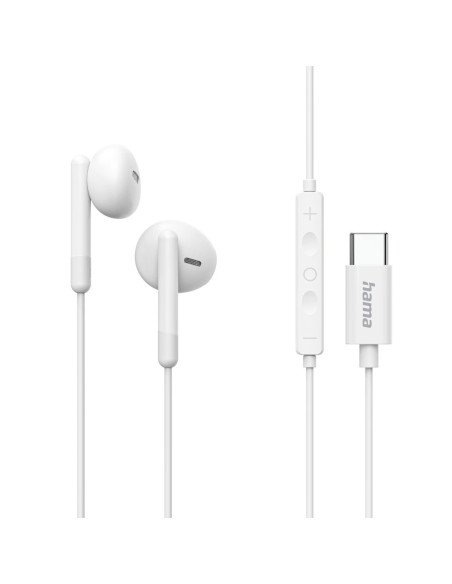 Hama Classy Auriculares Alámbrico Dentro de oído Llamadas Música USB Tipo C Blanco