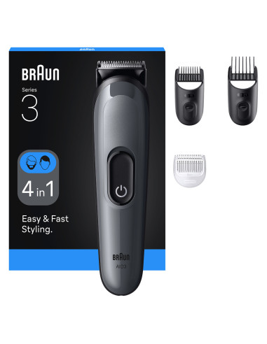 Braun AIO3500 cortadora de pelo y maquinilla Negro, Gris 14 Níquel-metal hidruro (NiMH)