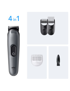 Braun AIO3500 cortadora de pelo y maquinilla Negro, Gris 14 Níquel-metal hidruro (NiMH) 2