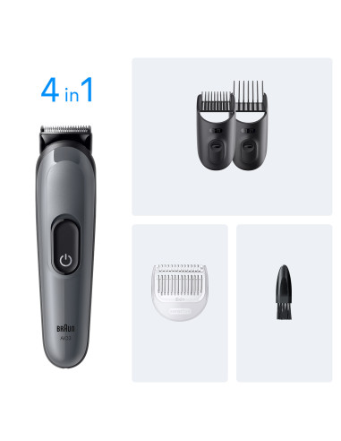 Braun AIO3500 cortadora de pelo y maquinilla Negro, Gris 14 Níquel-metal hidruro (NiMH)