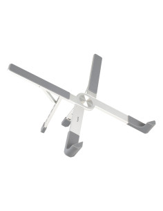 TooQ Soporte elevador plegable de aluminio para portátiles, Plata