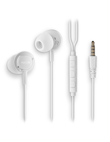 NGS CROSS DRIFT WHITE Auriculares Alámbrico Dentro de oído Llamadas Música Blanco