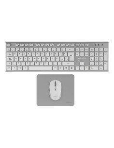 Tacens 6ZENITHWES teclado Ratón incluido Hogar   Oficina RF inalámbrico QWERTY Español Plata, Blanco