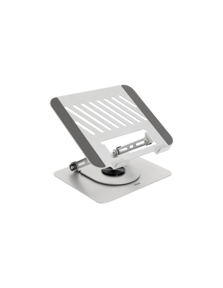 TooQ Soporte Elevador con rotación 360° y ajustable, para dispositivos de 11”-17”, Color Plata