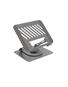 TooQ Soporte Elevador con rotación 360° y ajustable, para dispositivos de 11”-17”, Color Gris Oscuro